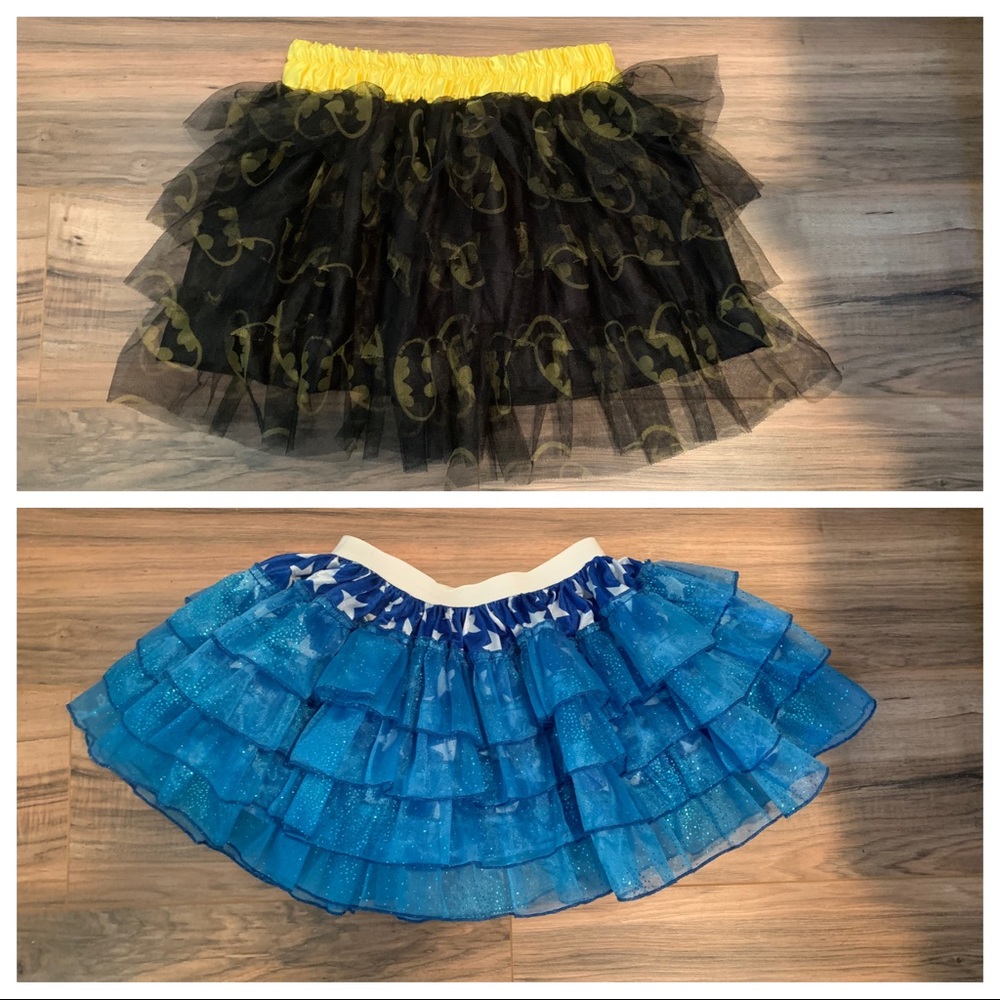 Costume/Halloween tutus:Batman, stars, blue & pink
